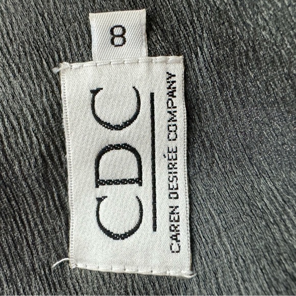 CDC Vintage Gray Silver Cocktail Dress Size 8 - Picture 9 of 11